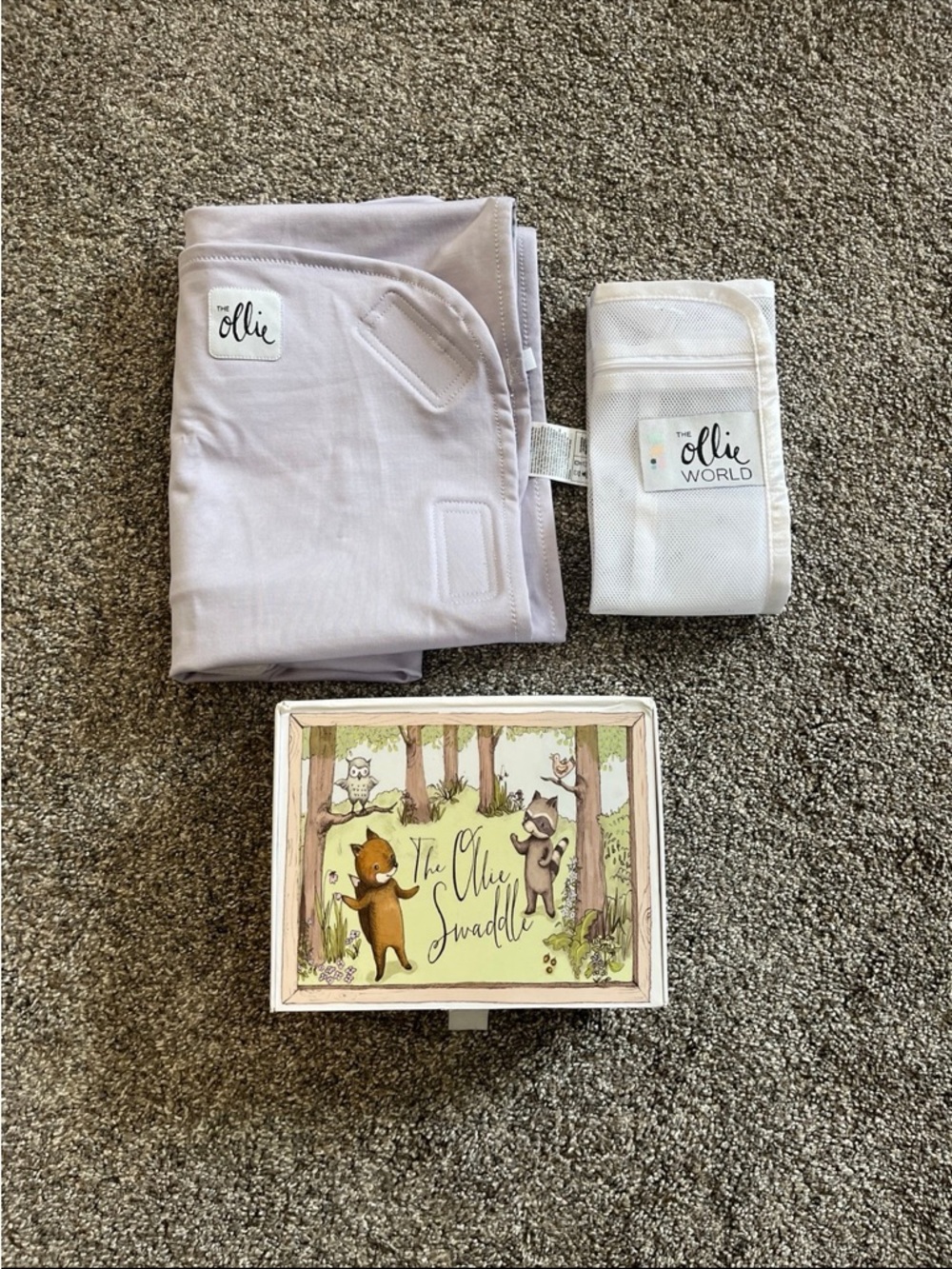 NIB The Ollie World Swaddle Wrap Light Purple / Lavender – New In Box
